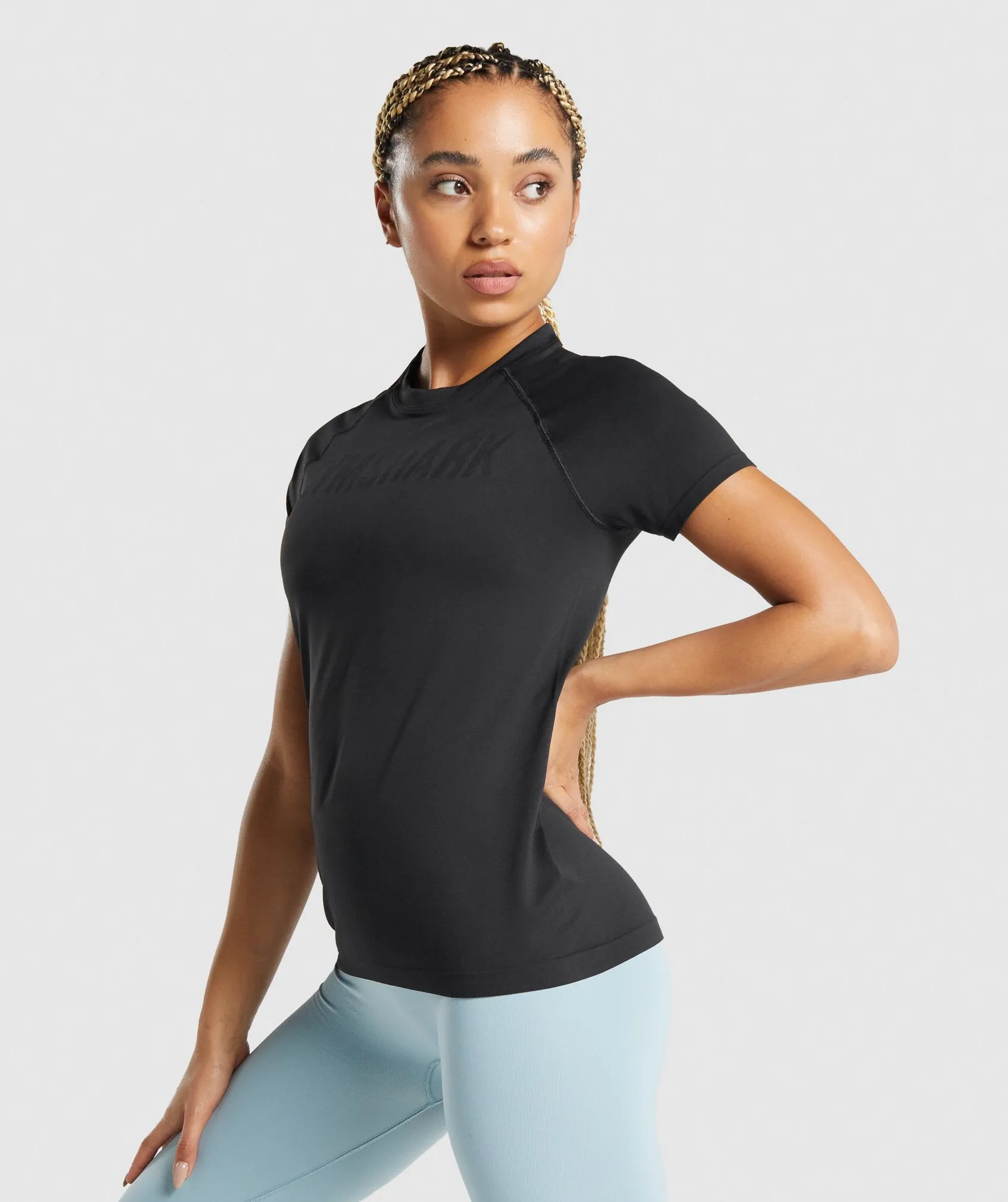 Gymshark Fit Seamless Loose T-Shirt - Black sold by Gymshark product image thumbnail 3