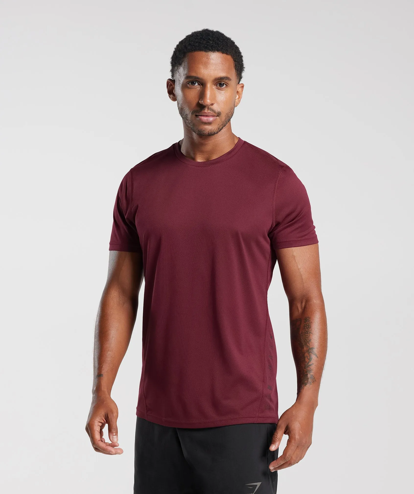 Gymshark Sport T-Shirt - Plum Pink/Black Marl sold by Gymshark