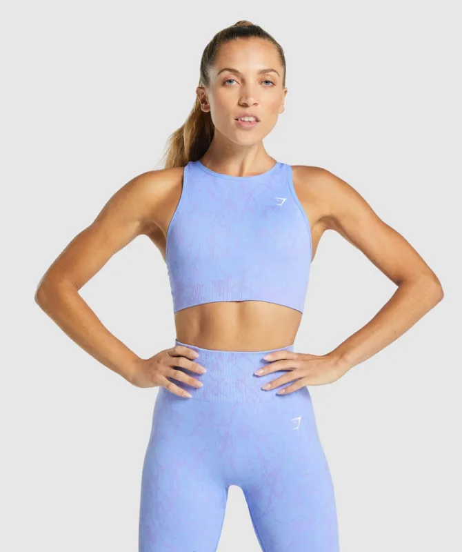 Gymshark Adapt Animal Seamless Sports Bra - Butterfly | Light Blue sold by Gymshark