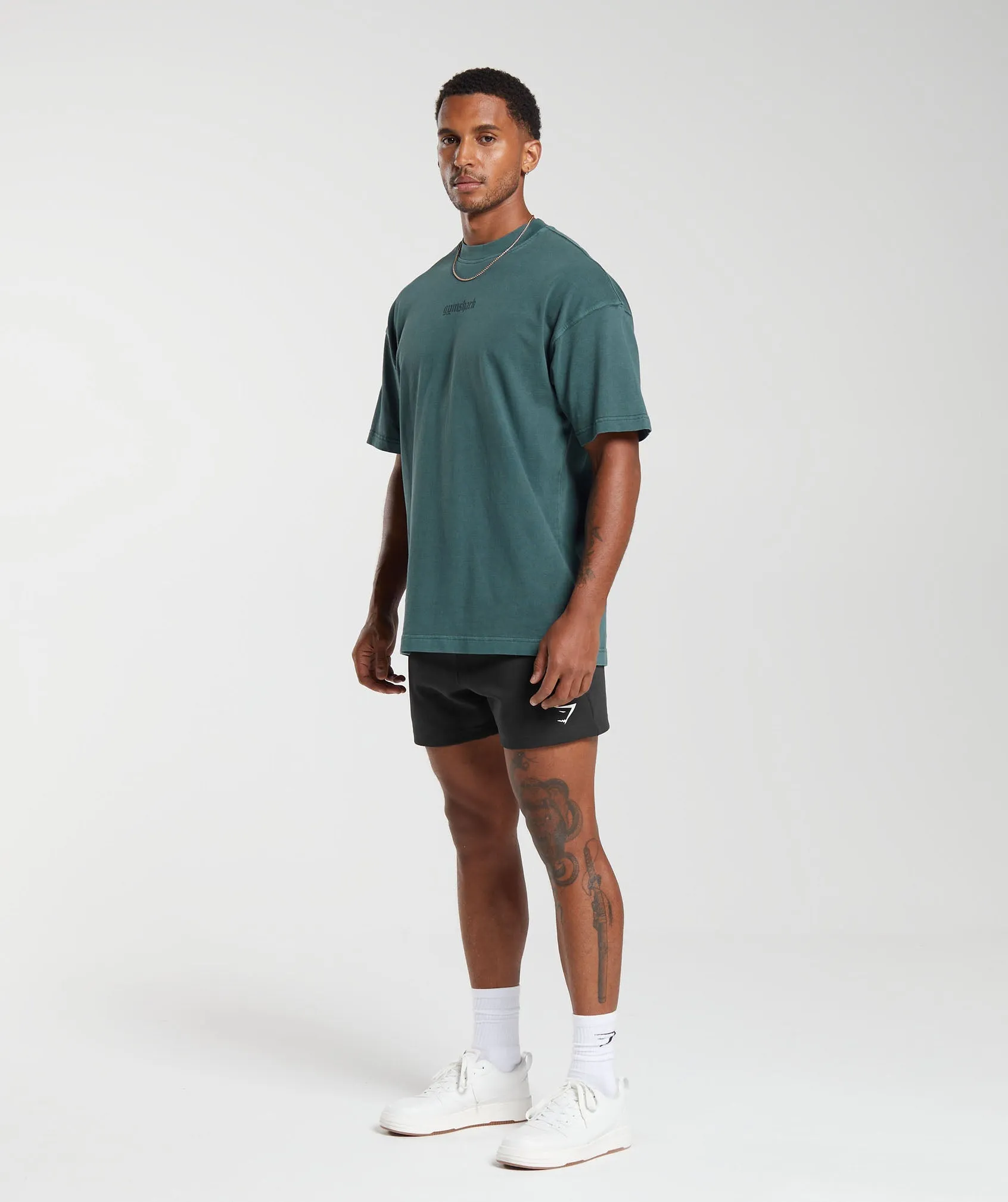 Gymshark Heavyweight T-Shirt - Smokey Teal sold by Gymshark product image thumbnail 4