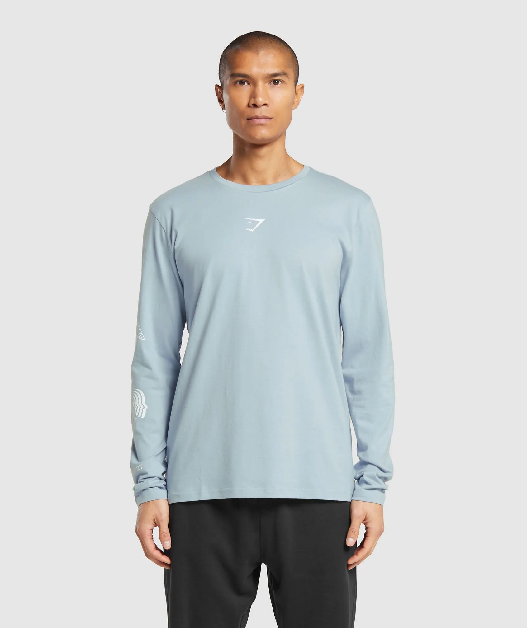 Gymshark Hybrid Wellness Long Sleeve T-Shirt - Salt Blue sold by Gymshark product image thumbnail 2