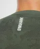 Gymshark Geo Seamless T-Shirt - Core Olive/Black sold by Gymshark