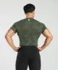Gymshark Geo Seamless T-Shirt - Core Olive/Black sold by Gymshark