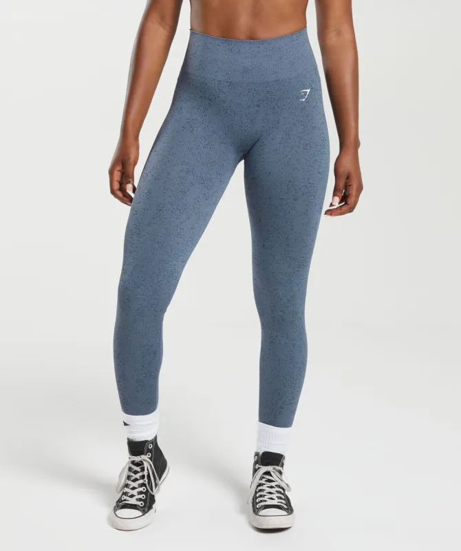 Gymshark Adapt Fleck Seamless Leggings - Evening Blue sold by Gymshark