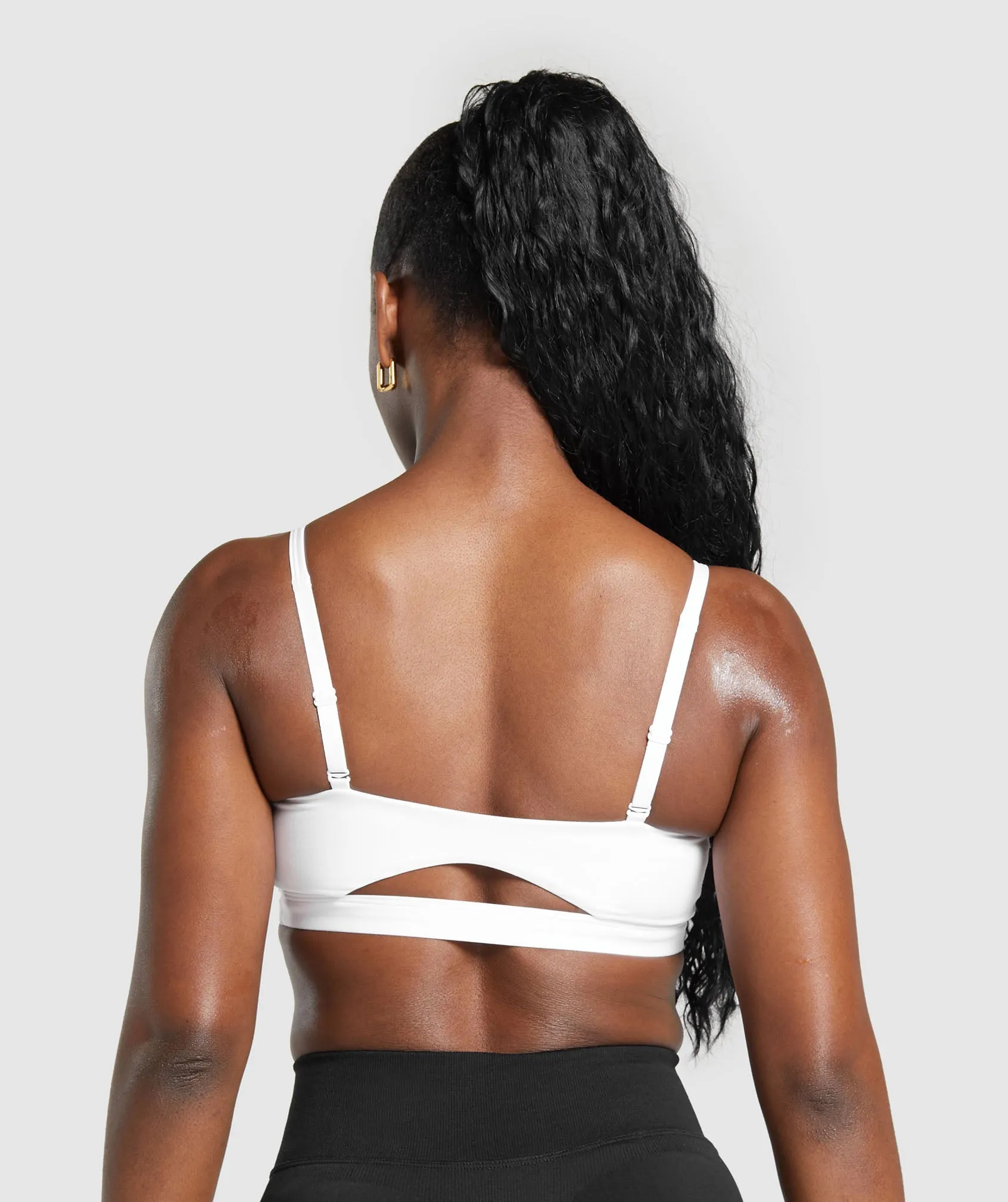 Gymshark Cut Out Bandeau - White sold by Gymshark