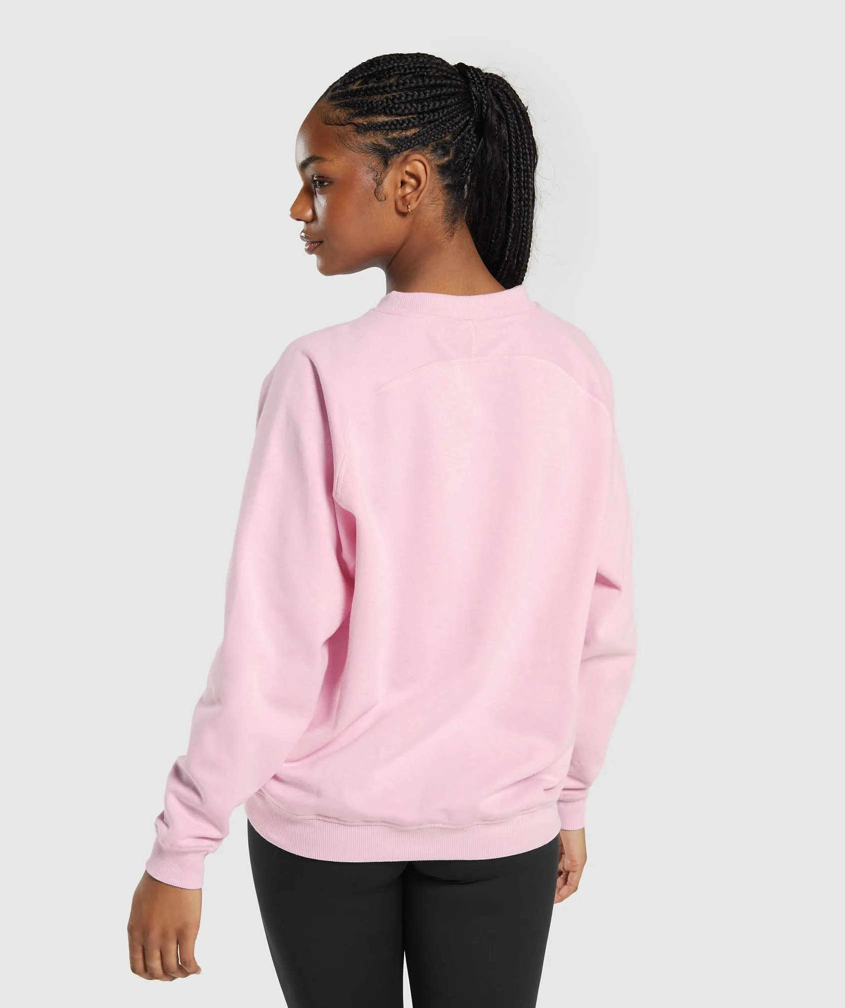 Gymshark Training Oversized Fleece Sweatshirt - Dolly Pink sold by Gymshark product image thumbnail 2
