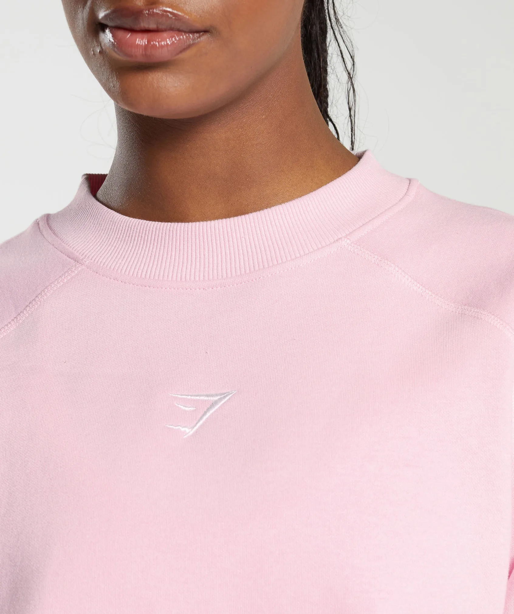 Gymshark Training Oversized Fleece Sweatshirt - Dolly Pink sold by Gymshark product image thumbnail 5