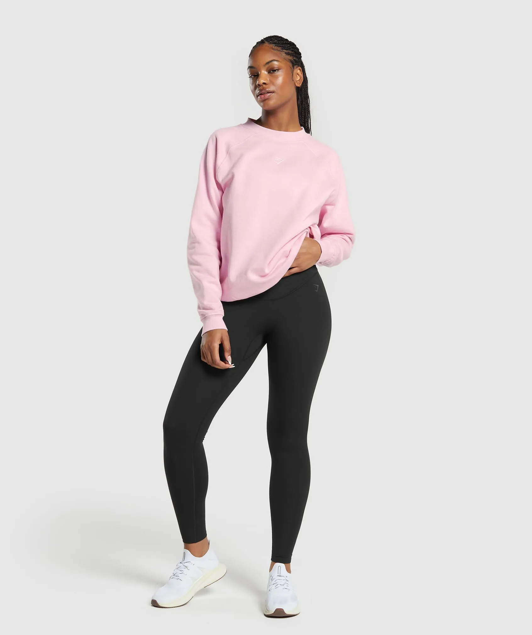 Gymshark Training Oversized Fleece Sweatshirt - Dolly Pink sold by Gymshark product image thumbnail 4