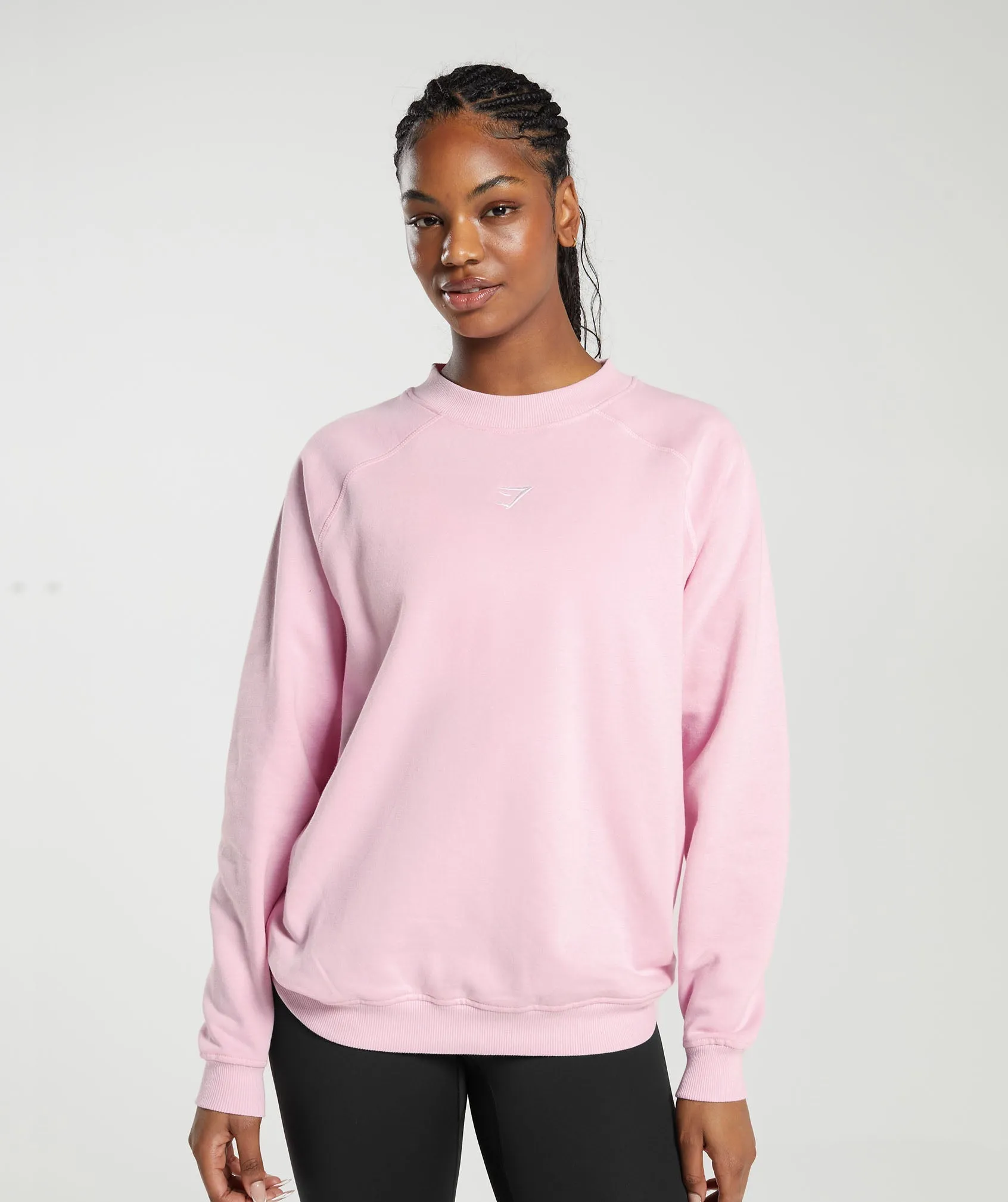 Gymshark Training Oversized Fleece Sweatshirt - Dolly Pink sold by Gymshark
