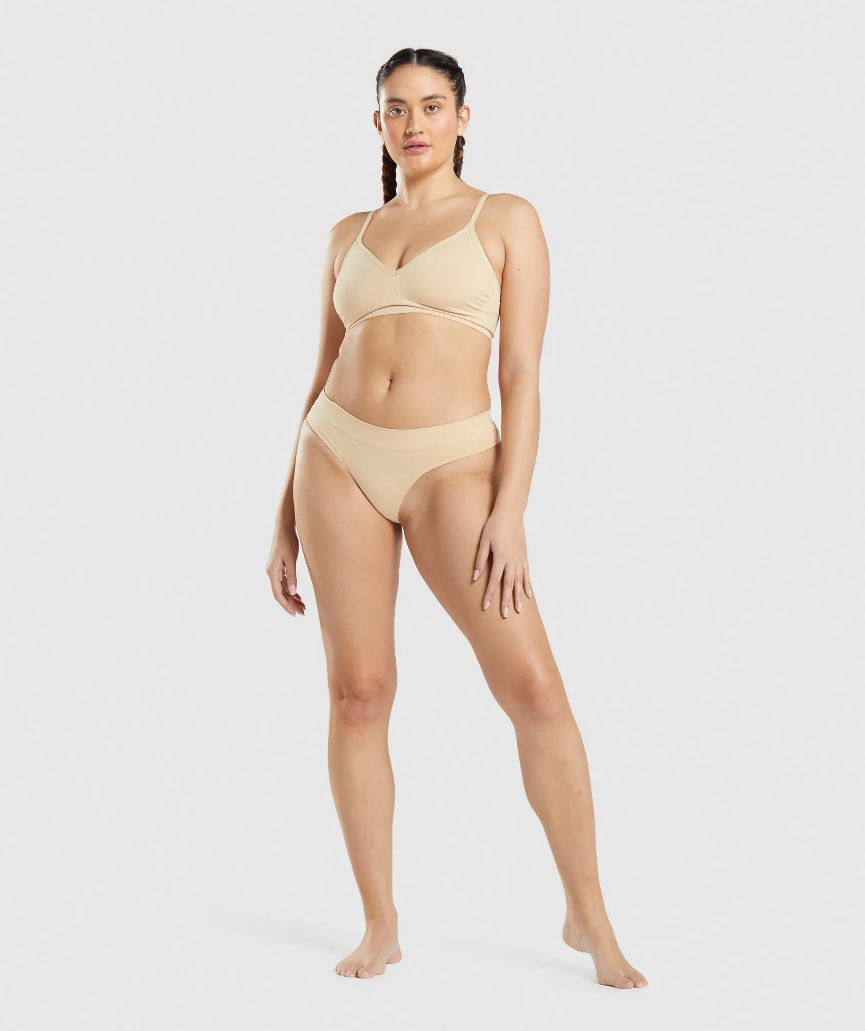Gymshark Seamless Thong - Fawn Light Brown sold by Gymshark product image thumbnail 4