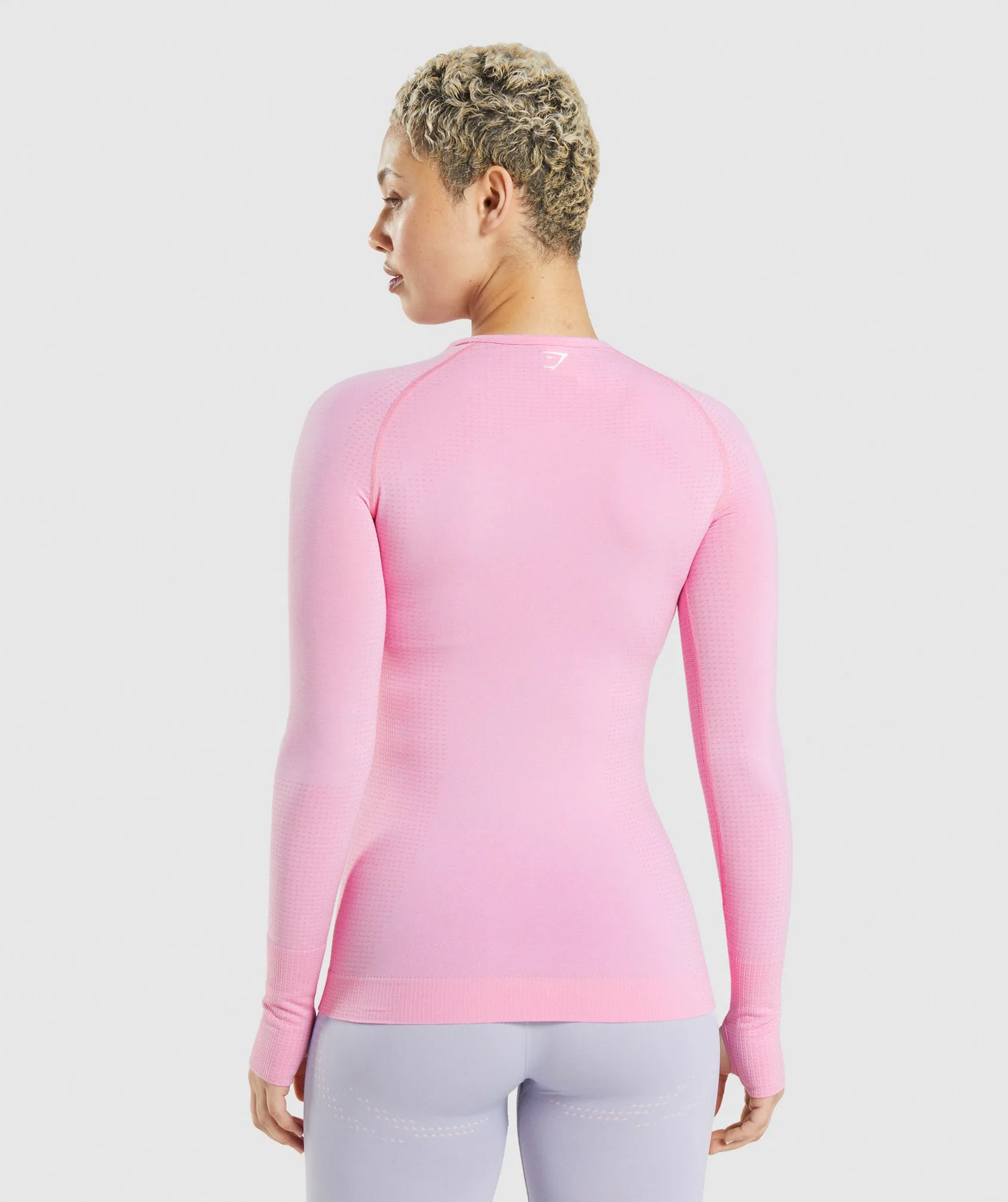 Gymshark Vital Seamless 2.0 Long Sleeve Top - Sorbet Pink Marl sold by Gymshark product image thumbnail 2