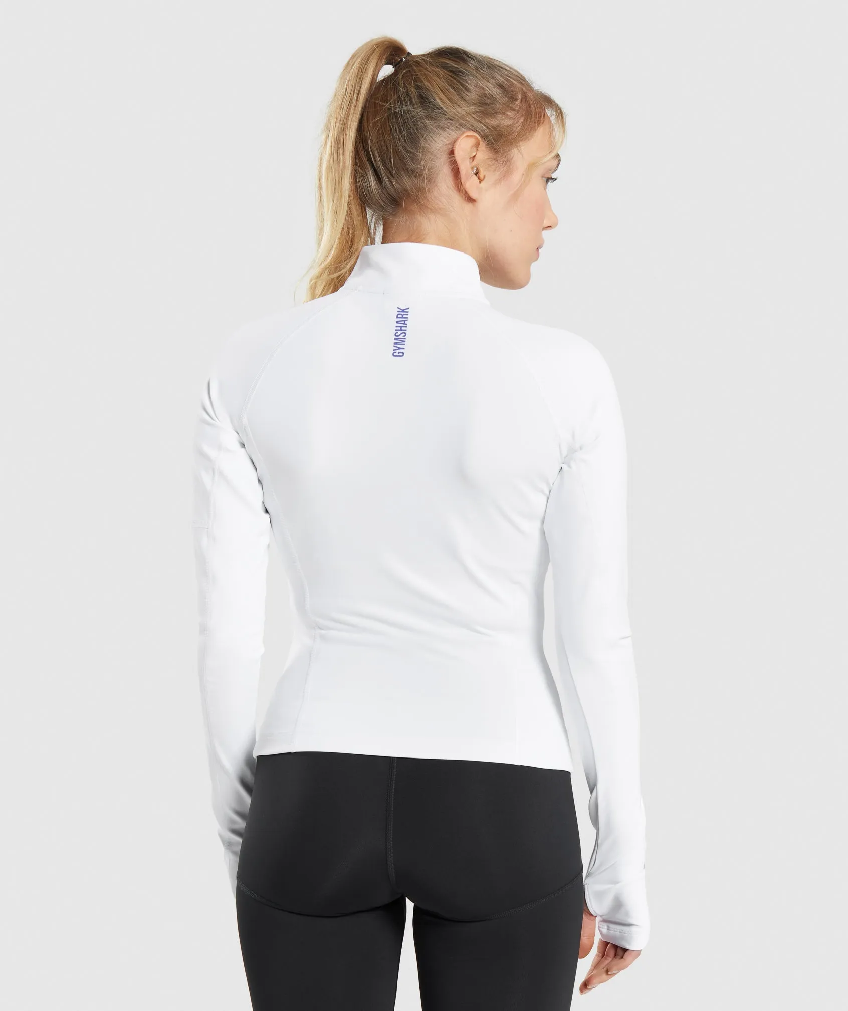Gymshark Pulse 1/4 Zip - White sold by Gymshark product image thumbnail 2