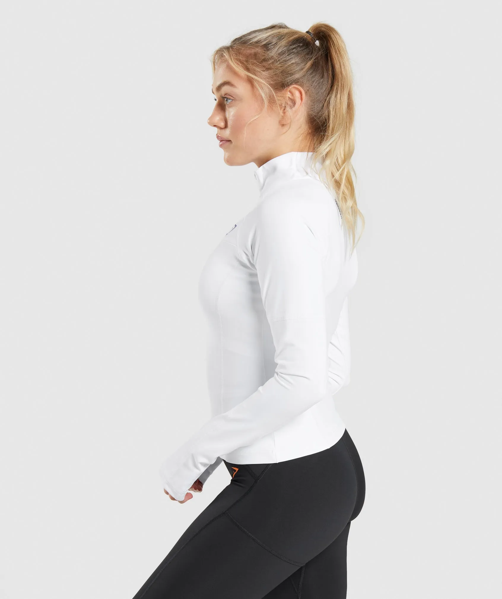 Gymshark Pulse 1/4 Zip - White sold by Gymshark product image thumbnail 3