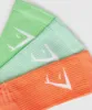 Gymshark Crew Socks 3pk - Orange/Pool Blue/Iris Green sold by Gymshark