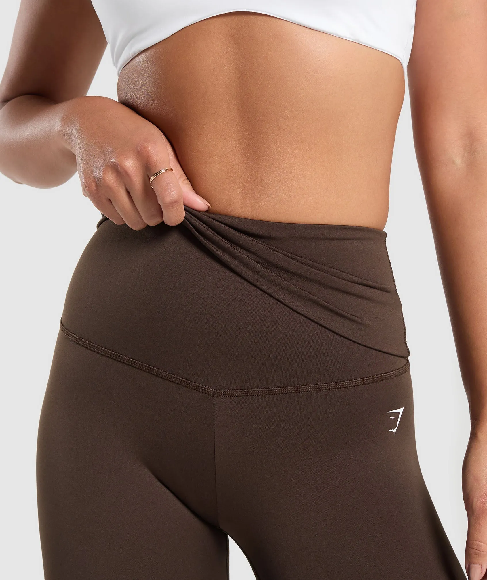 Gymshark Everyday Foldover Leggings - Archive Brown sold by Gymshark product image thumbnail 5