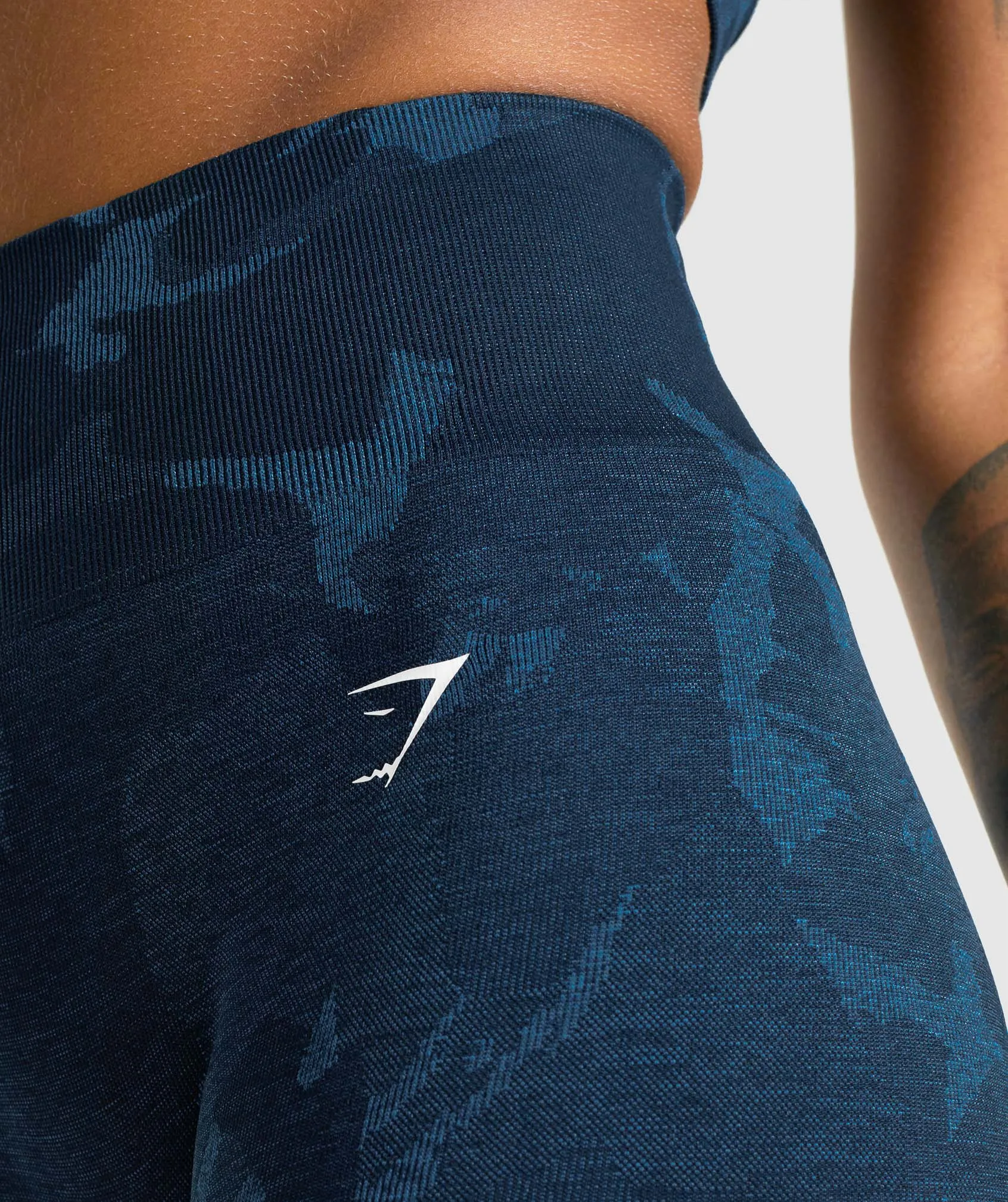 Gymshark Adapt Camo Seamless Leggings - Savanna | Navy sold by Gymshark product image thumbnail 5