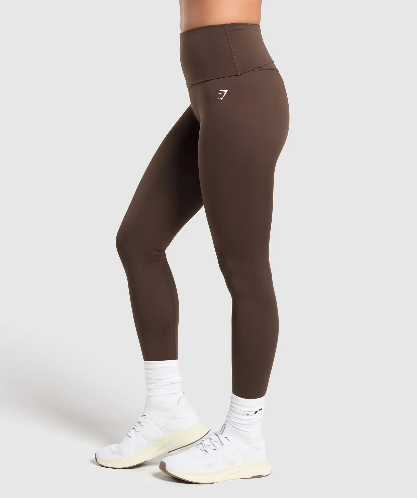 Gymshark Everyday Foldover Leggings - Archive Brown sold by Gymshark product image thumbnail 3