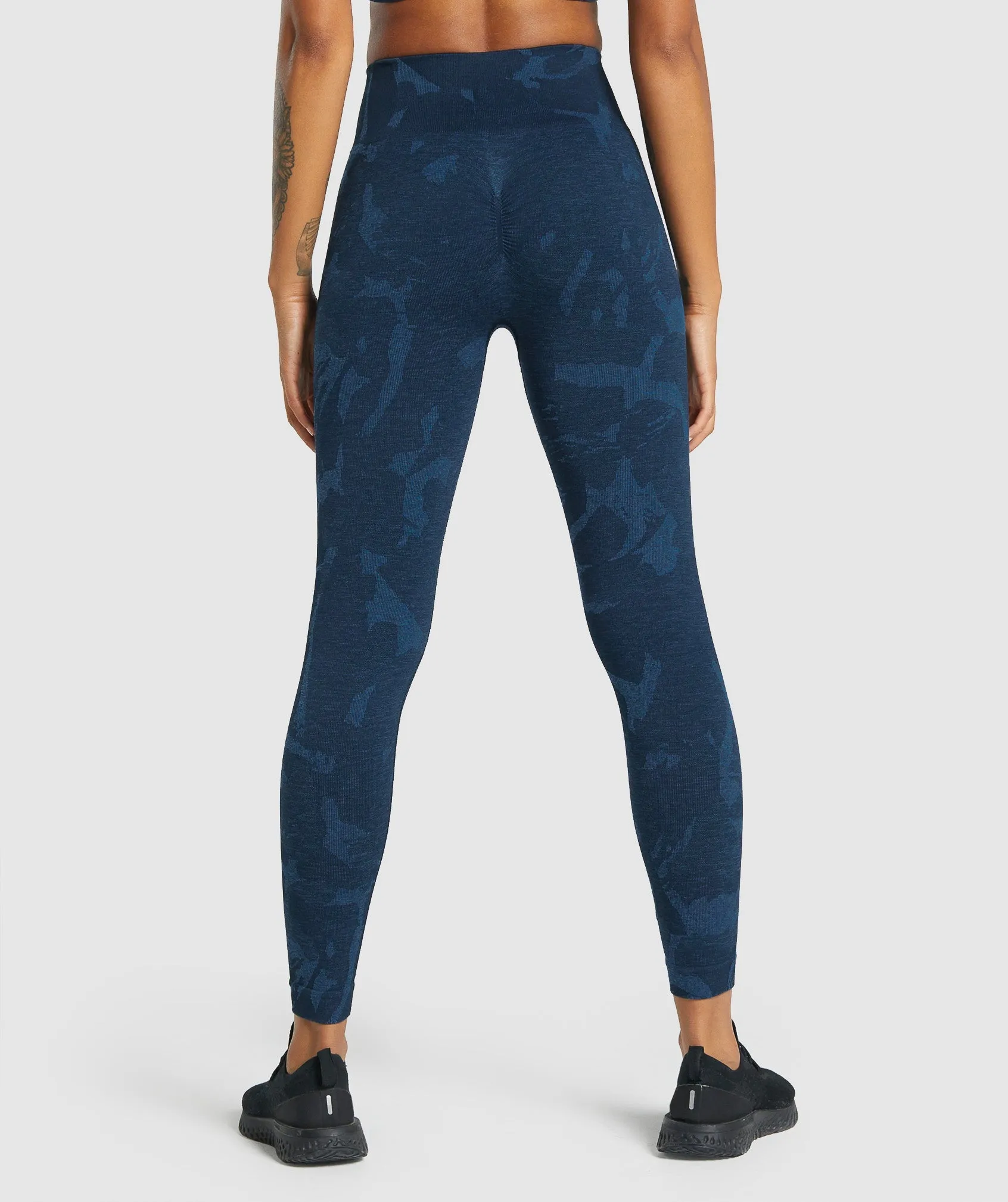 Gymshark Adapt Camo Seamless Leggings - Savanna | Navy sold by Gymshark product image thumbnail 3