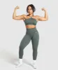 Gymshark Adapt Fleck Seamless Halterneck Bralette- Slate Teal/Cargo Teal sold by Gymshark