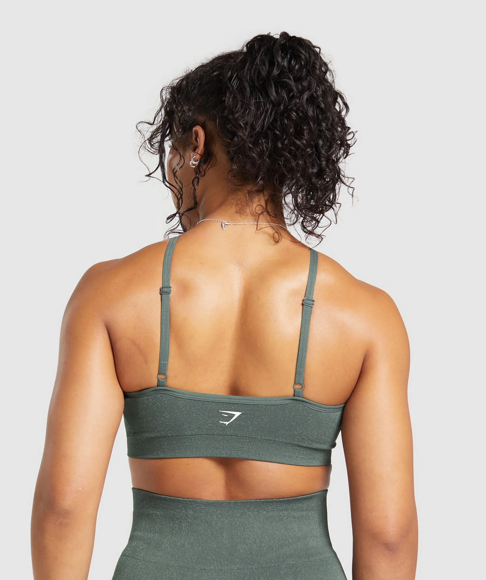 Gymshark Adapt Fleck Seamless Halterneck Bralette- Slate Teal/Cargo Teal sold by Gymshark product image thumbnail 2