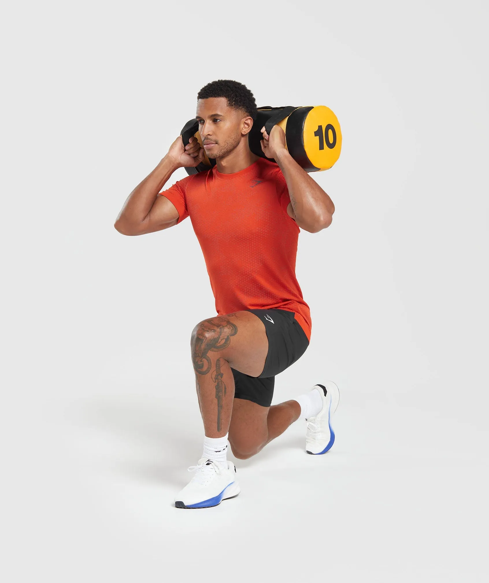 Gymshark Sport Seamless T-Shirt - Electric Orange/Rust Red sold by Gymshark product image thumbnail 4