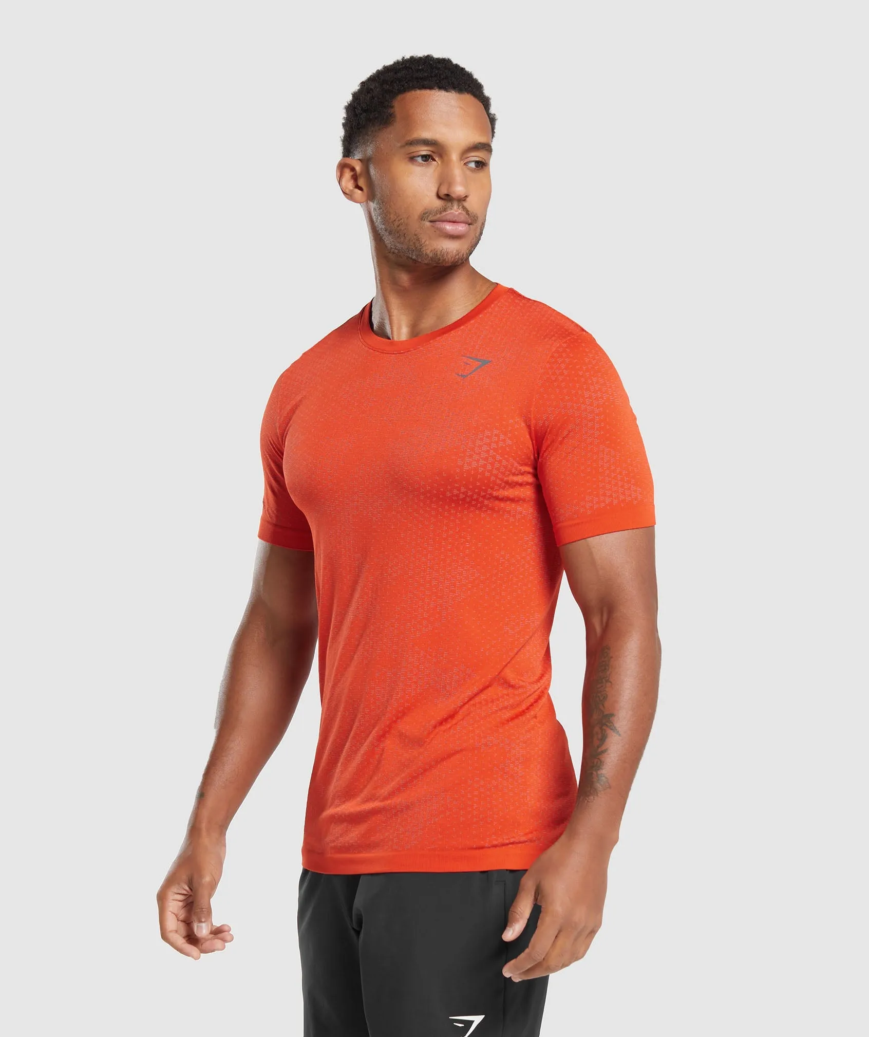 Gymshark Sport Seamless T-Shirt - Electric Orange/Rust Red sold by Gymshark product image thumbnail 3