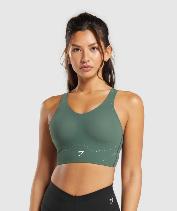 Gymshark Longline Crossback Sports Bra - Slate Teal sold by Gymshark