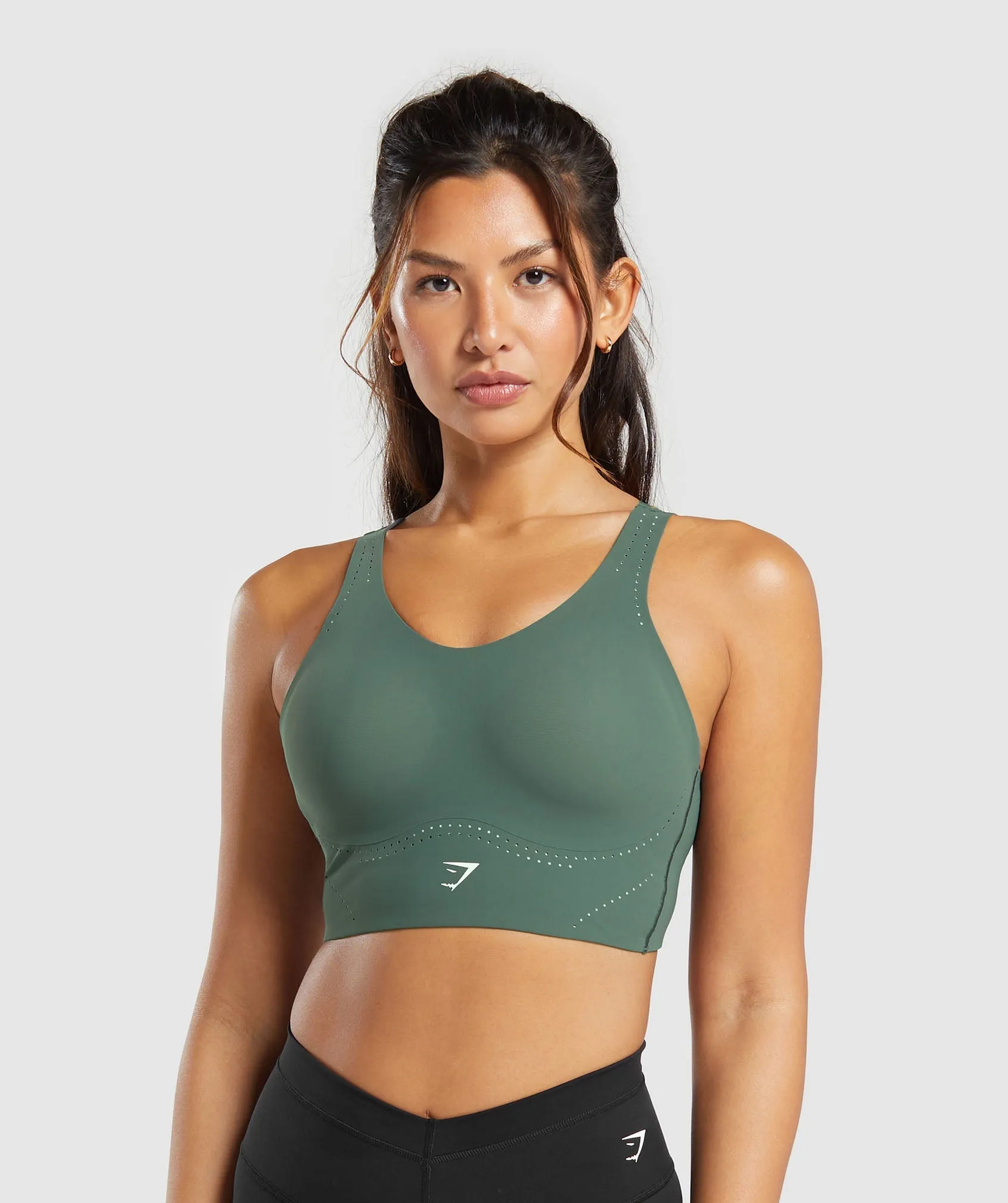 Gymshark Longline Crossback Sports Bra - Slate Teal sold by Gymshark