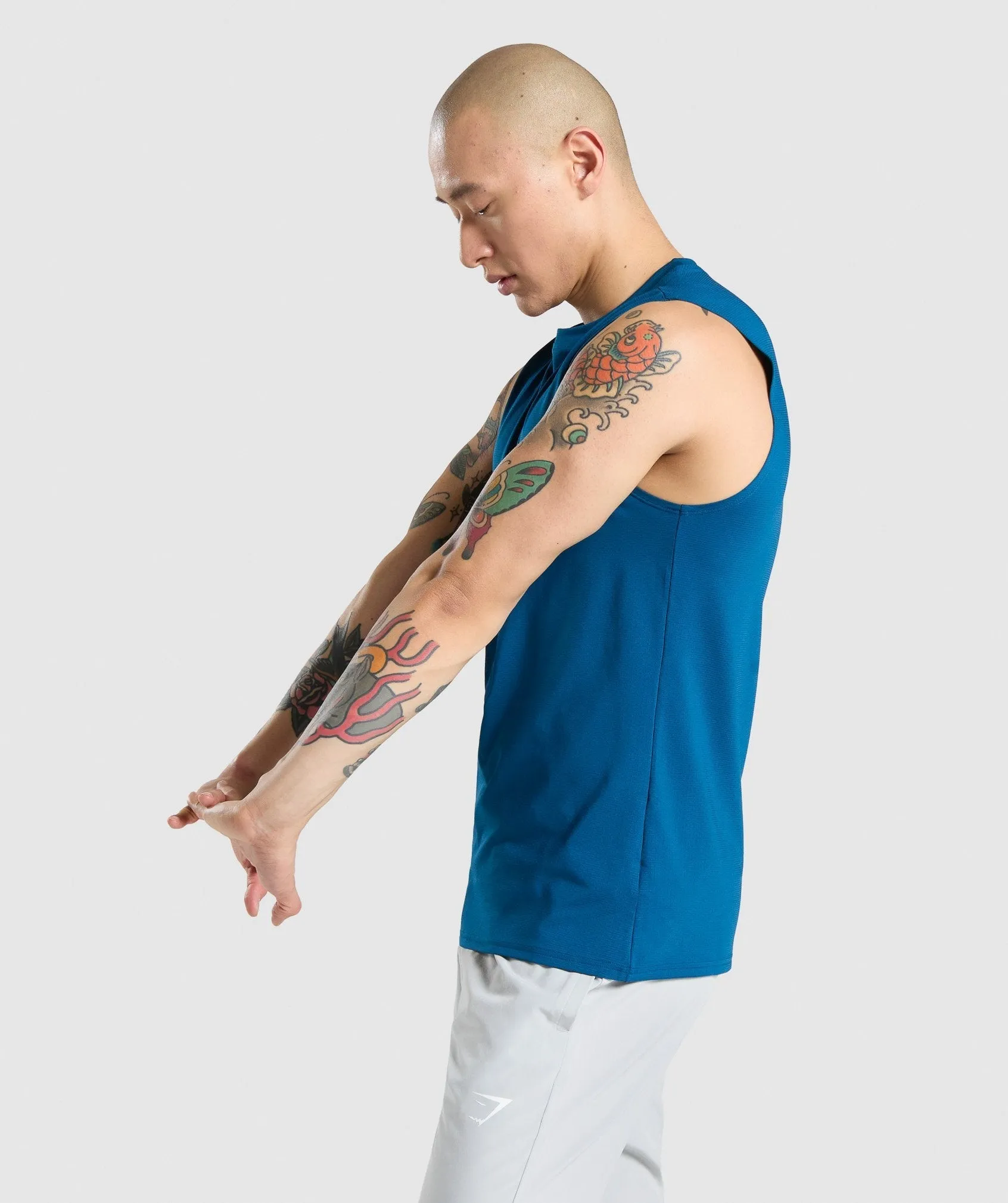 Gymshark Arrival Sleeveless Tee - Petrol Blue sold by Gymshark product image thumbnail 3