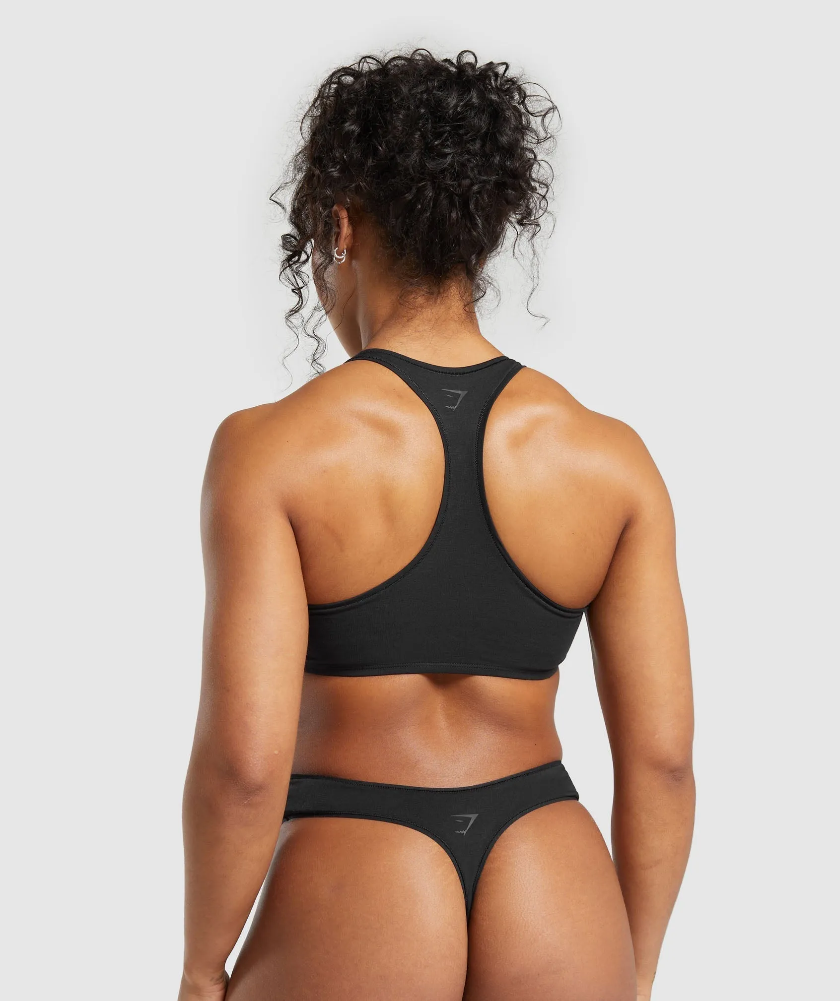 Gymshark Cotton Bralette - Black sold by Gymshark product image thumbnail 2
