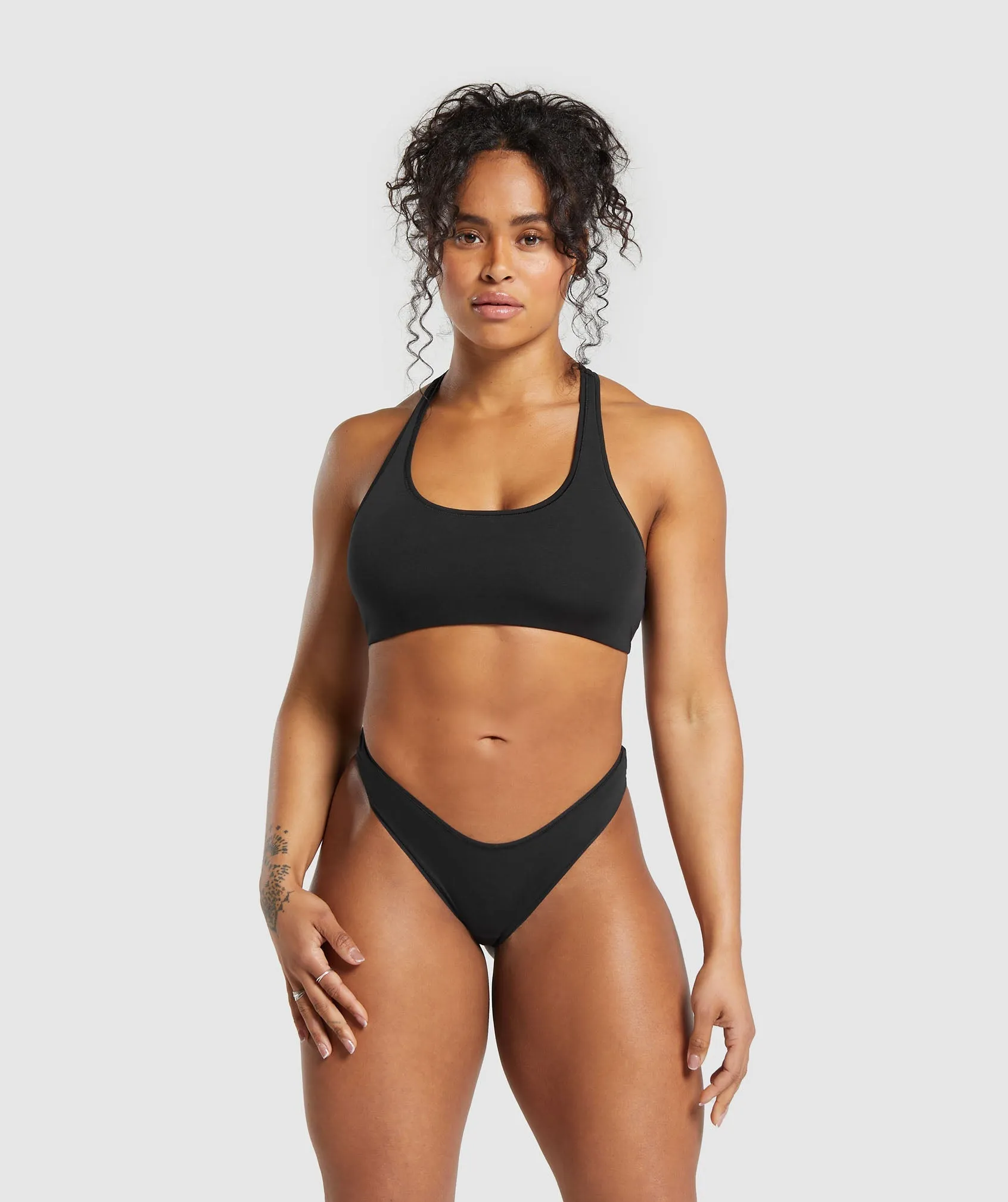 Gymshark Cotton Bralette - Black sold by Gymshark product image thumbnail 4
