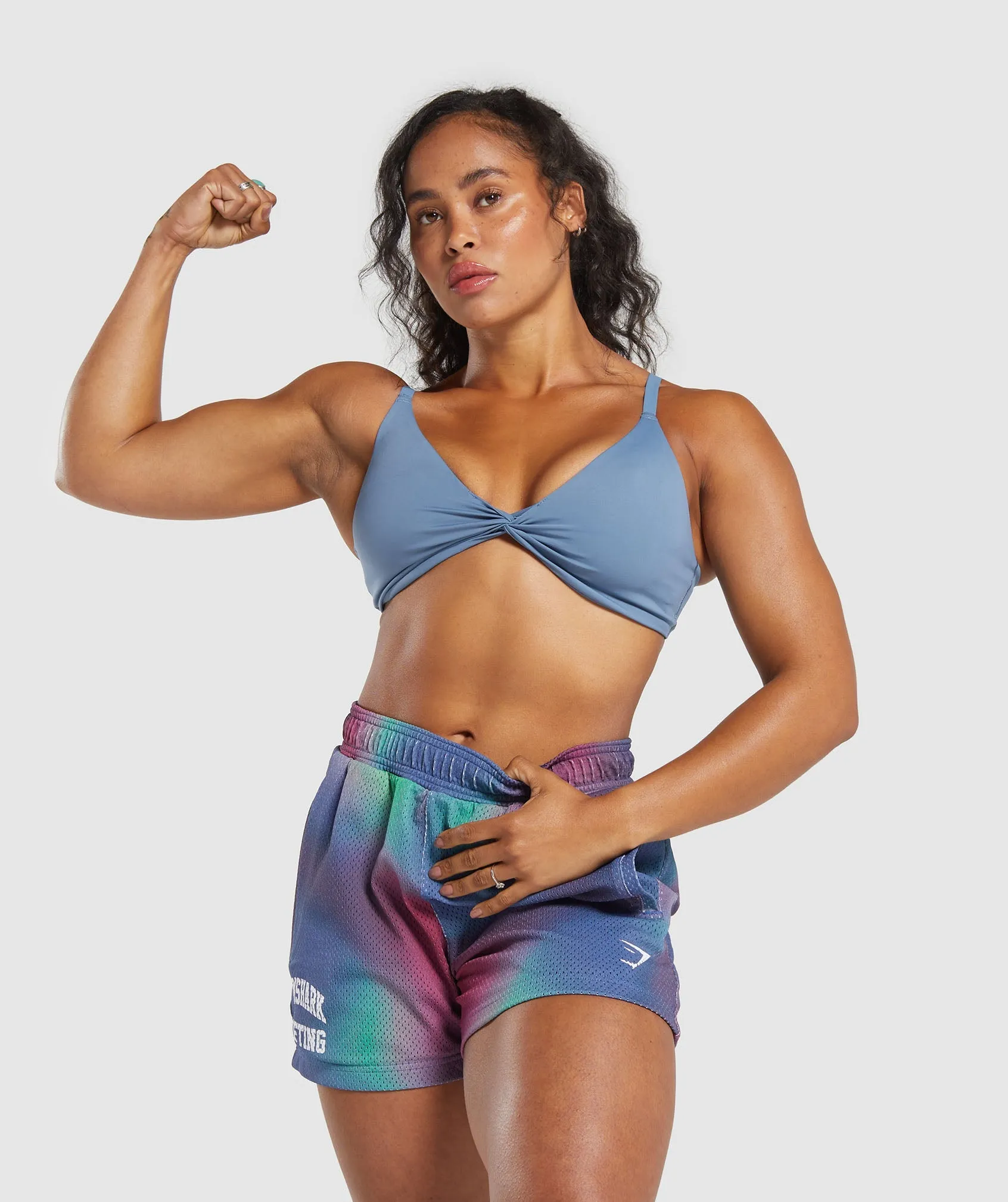 Gymshark Printed Lifting Mesh 5" Shorts - White sold by Gymshark product image thumbnail 5