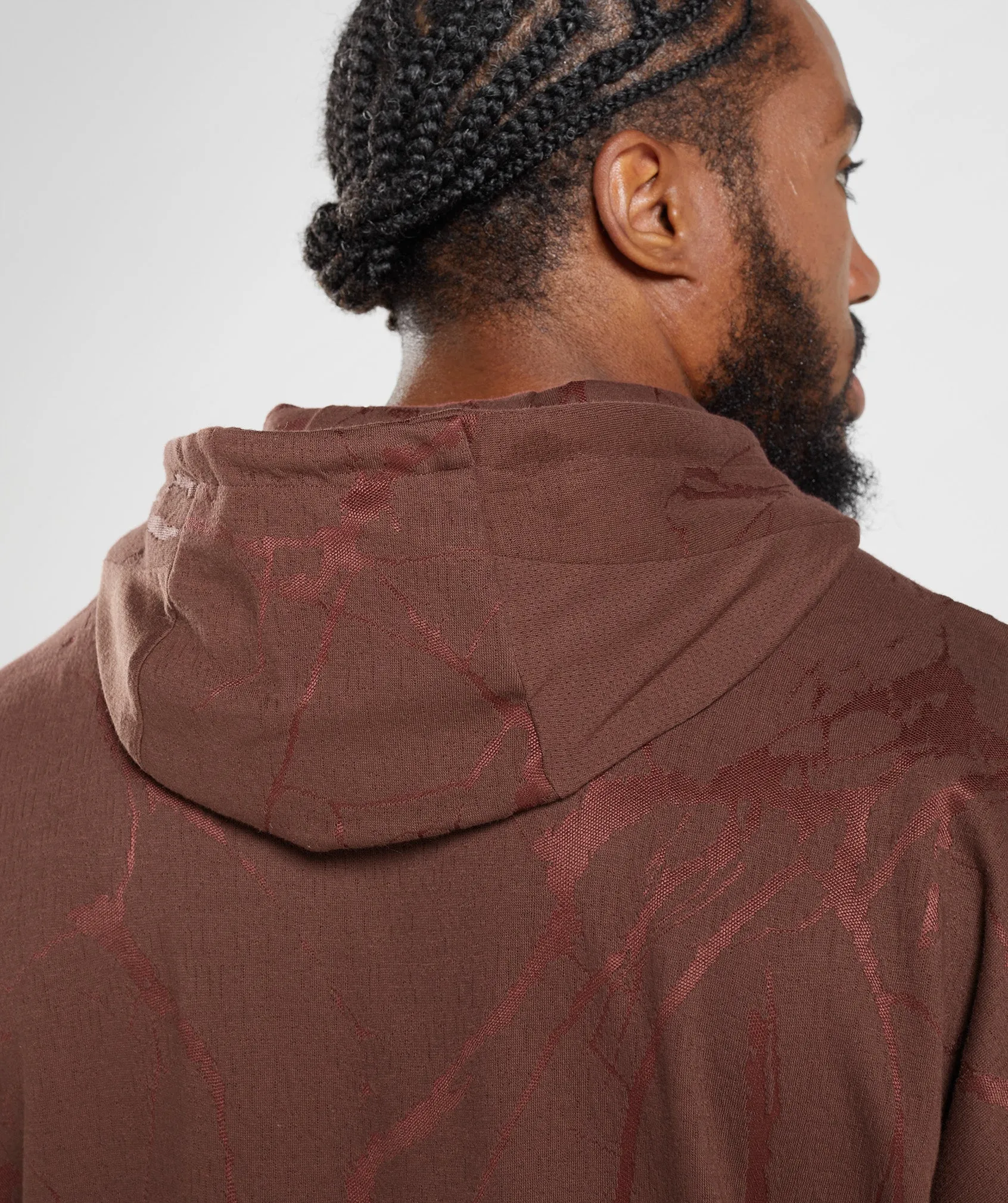 Gymshark Power Zip Hoodie - Cherry Brown Print sold by Gymshark product image thumbnail 5