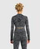 Gymshark Adapt Camo Seamless Long Sleeve Crop Top - Black sold by Gymshark