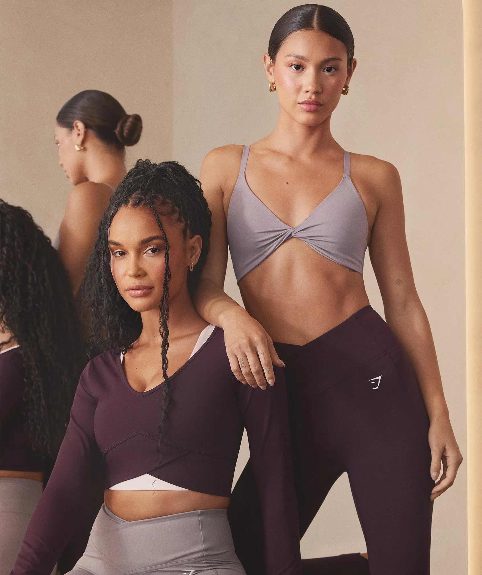 Gymshark Crossover Long Sleeve Crop Top - Plum Brown sold by Gymshark product image thumbnail 4