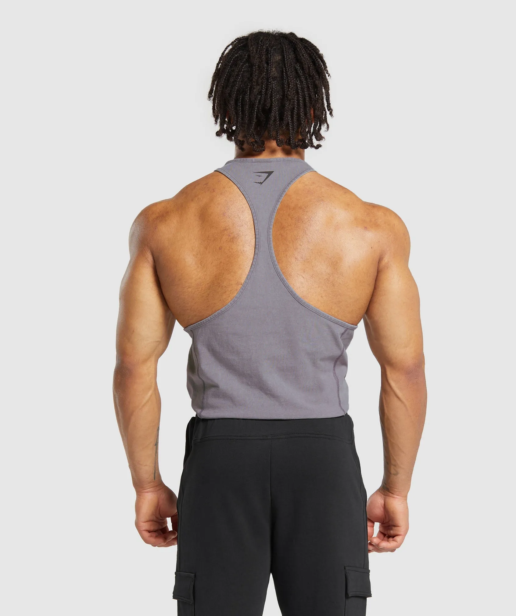 Gymshark Heritage Washed Stringer - Fog Purple sold by Gymshark product image thumbnail 2