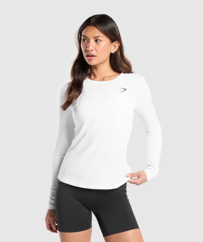 Gymshark Training Long Sleeve Top - White sold by Gymshark