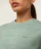 Gymshark everywear Cropped Long Sleeve Tee - Dollar Green sold by Gymshark