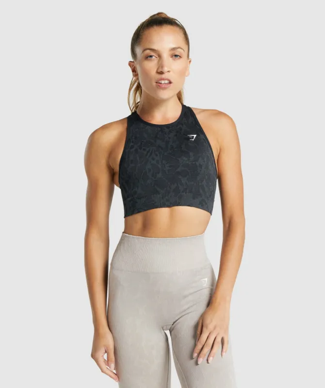 Gymshark Adapt Animal Seamless Sports Bra - Butterfly | Black sold by Gymshark
