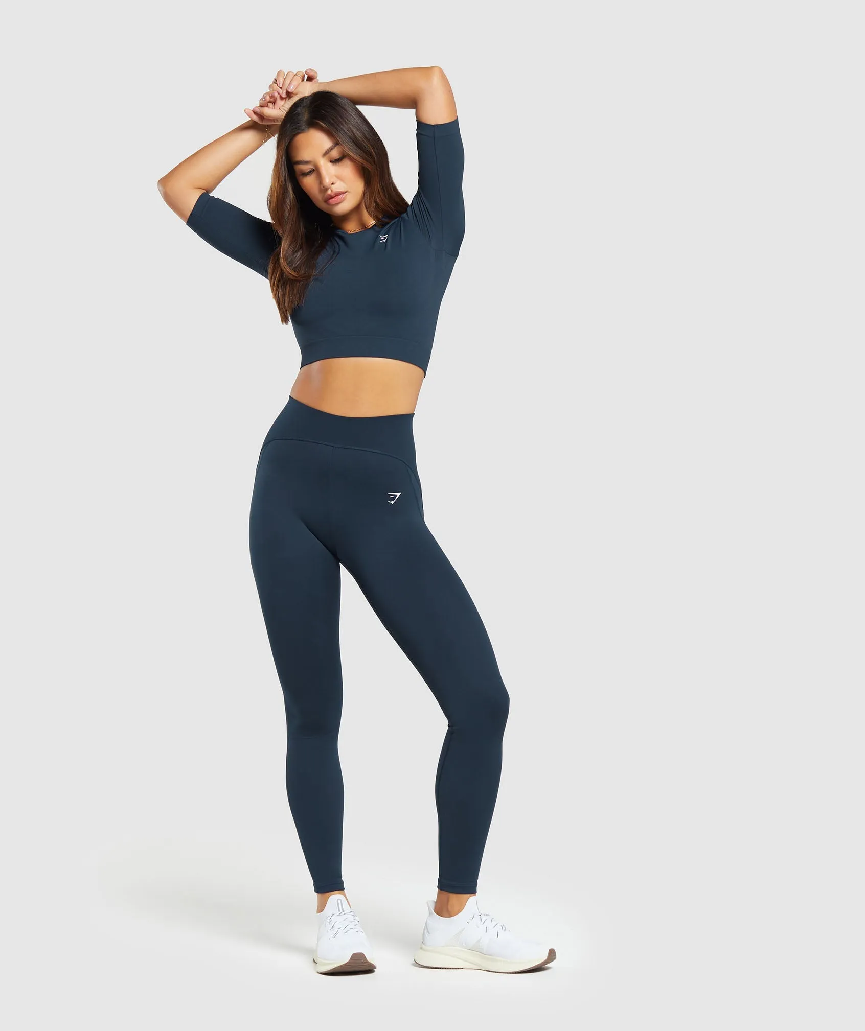 Gymshark Everyday Seamless Crop Top - Navy sold by Gymshark product image thumbnail 4