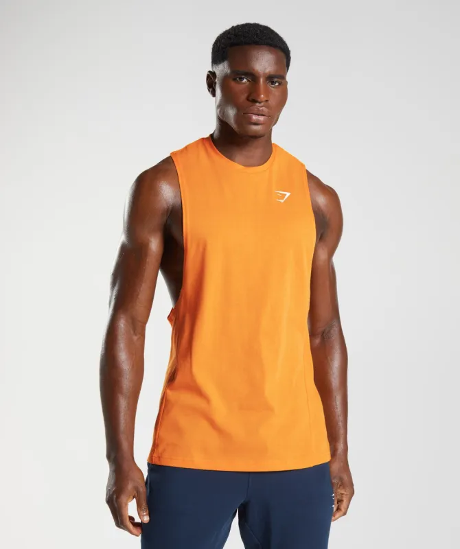 Gymshark React Drop Arm Tank - Sunburst Orange sold by Gymshark