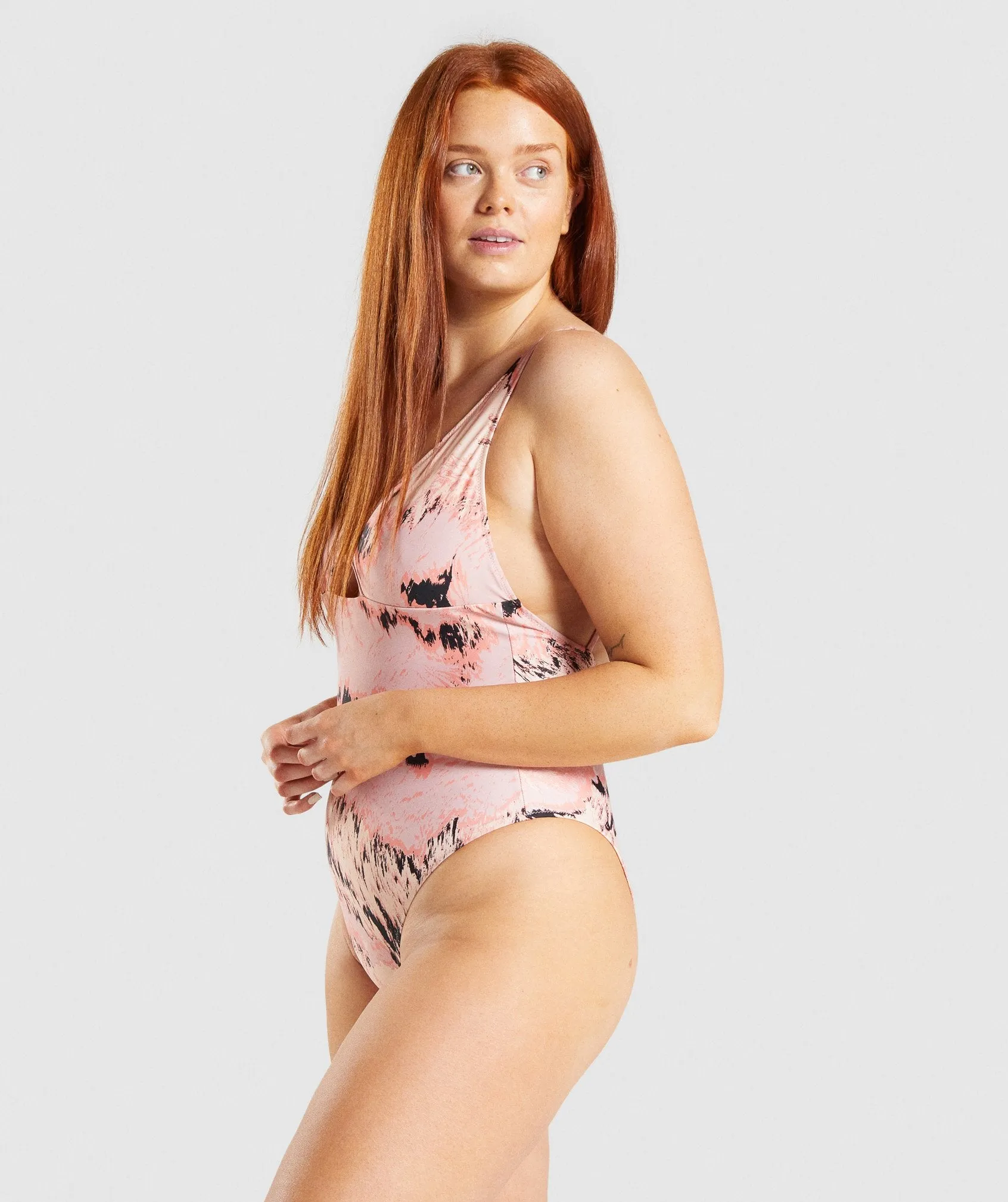 Gymshark Strappy Back Swimsuit - Light Pink Print sold by Gymshark product image thumbnail 3