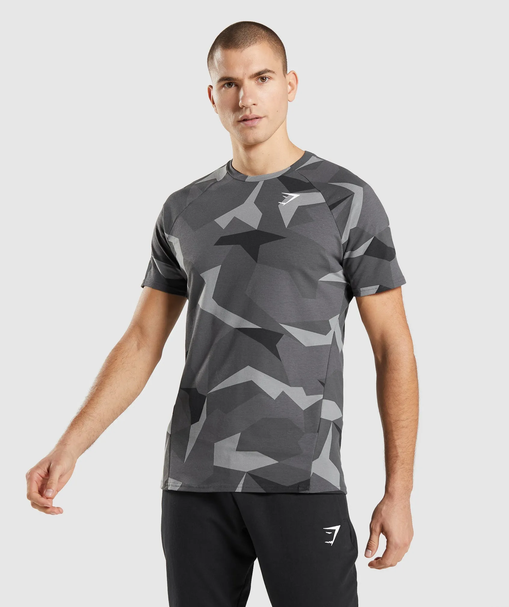 Gymshark Critical T-Shirt - Black Print sold by Gymshark