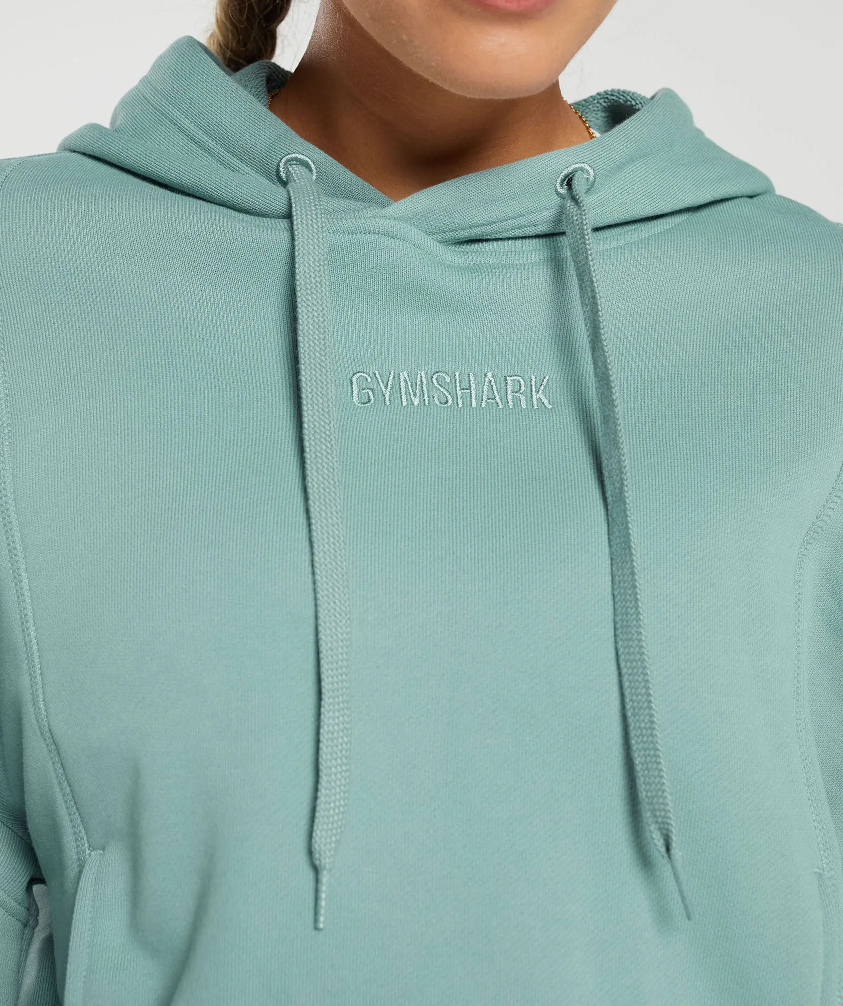 Gymshark Heavyweight Loopback Sweat Hoodie - Duck Egg Blue sold by Gymshark product image thumbnail 5