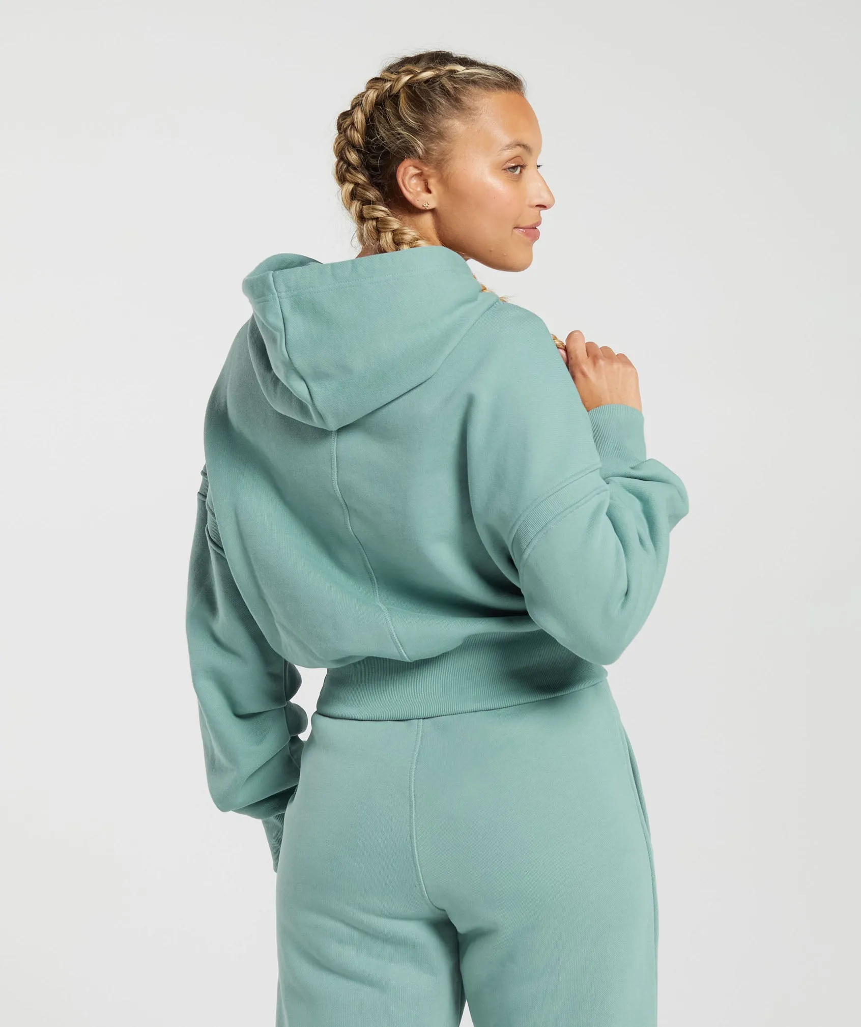 Gymshark Heavyweight Loopback Sweat Hoodie - Duck Egg Blue sold by Gymshark product image thumbnail 2
