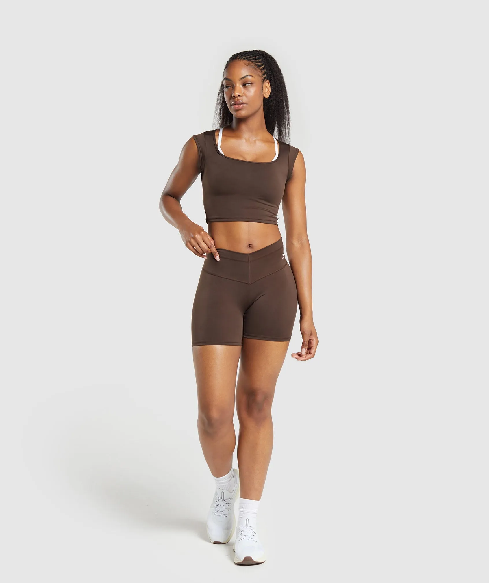 Gymshark Everyday Trend Crop Top - Archive Brown sold by Gymshark product image thumbnail 4