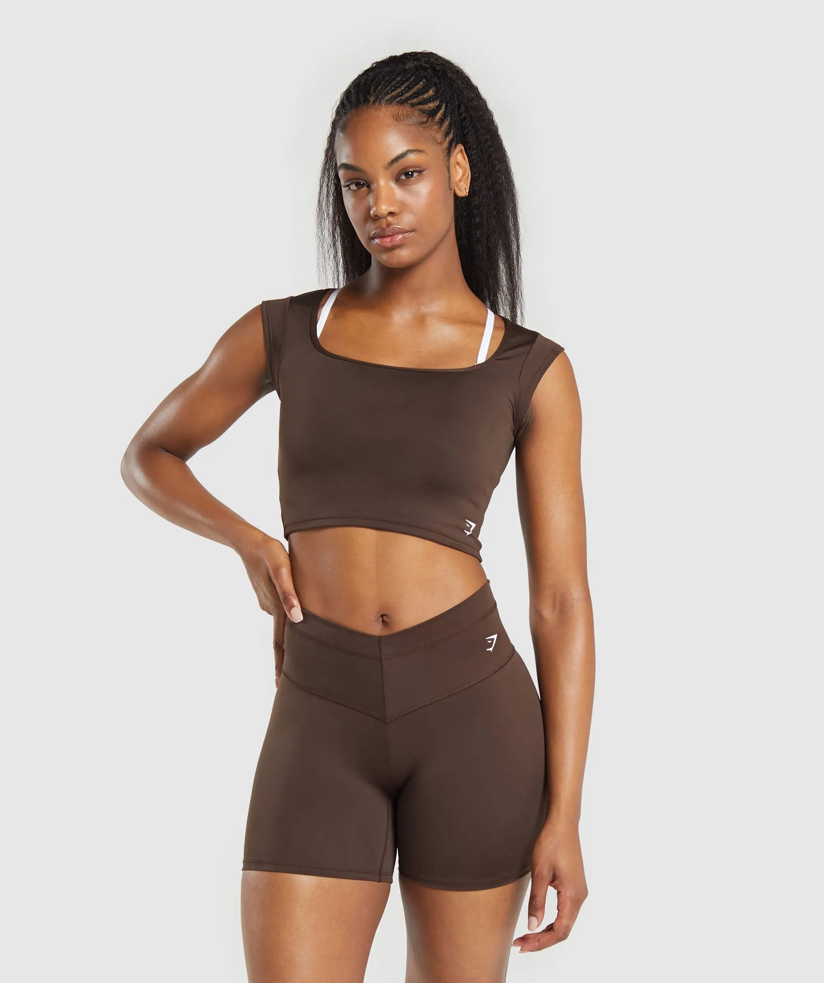 Gymshark Everyday Trend Crop Top - Archive Brown sold by Gymshark