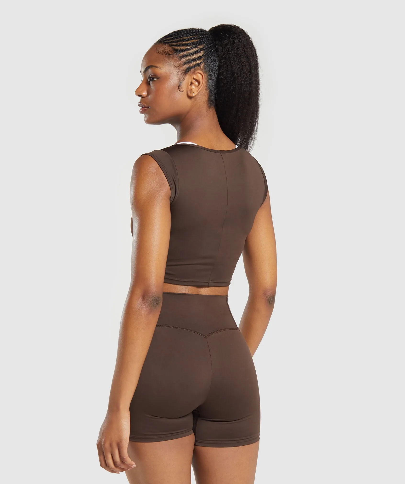 Gymshark Everyday Trend Crop Top - Archive Brown sold by Gymshark product image thumbnail 2