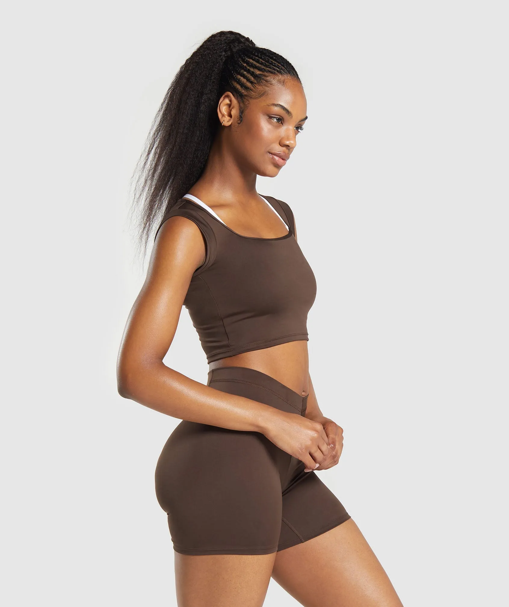 Gymshark Everyday Trend Crop Top - Archive Brown sold by Gymshark product image thumbnail 3