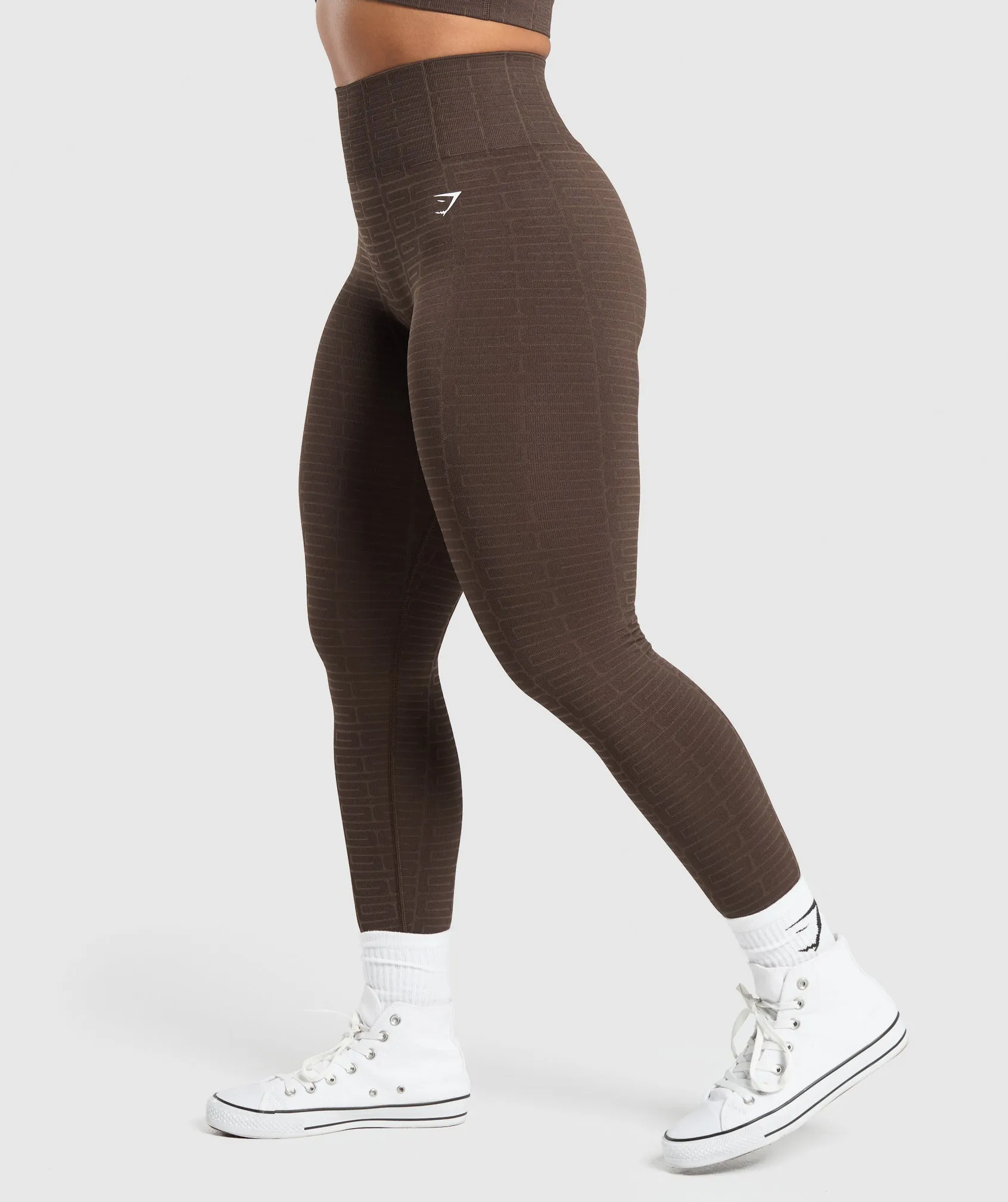 Gymshark Adapt Monogram Seamless Leggings - Archive Brown/Soul Brown sold by Gymshark product image thumbnail 3